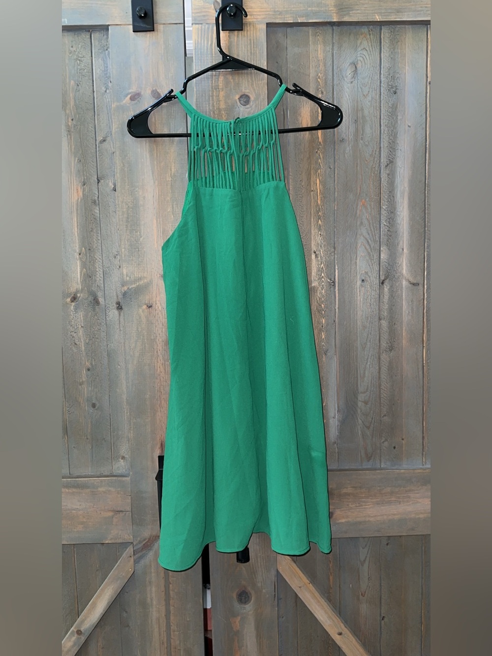Lulus Green Halter Swing Dress Medium - Picture 6 of 10